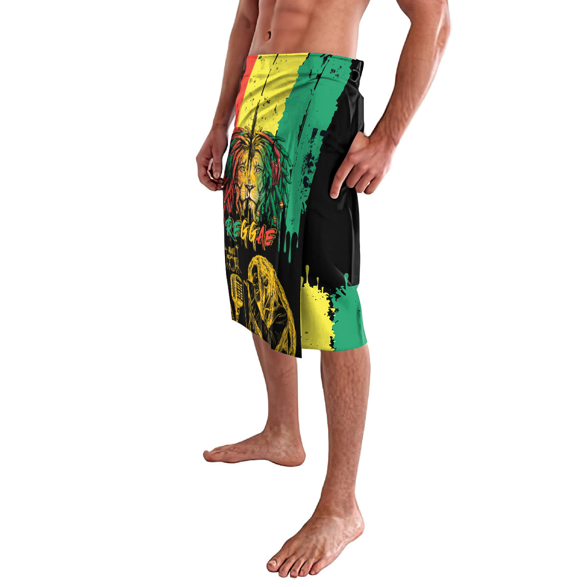 International Reggae Day Lavalava Rastafarian Lion and B-Marley Passion - Wonder Print Shop