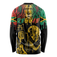 International Reggae Day Long Sleeve Shirt Rastafarian Lion and B-Marley Passion - Wonder Print Shop