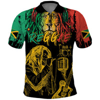 International Reggae Day Polo Shirt Rastafarian Lion and B-Marley Passion - Wonder Print Shop