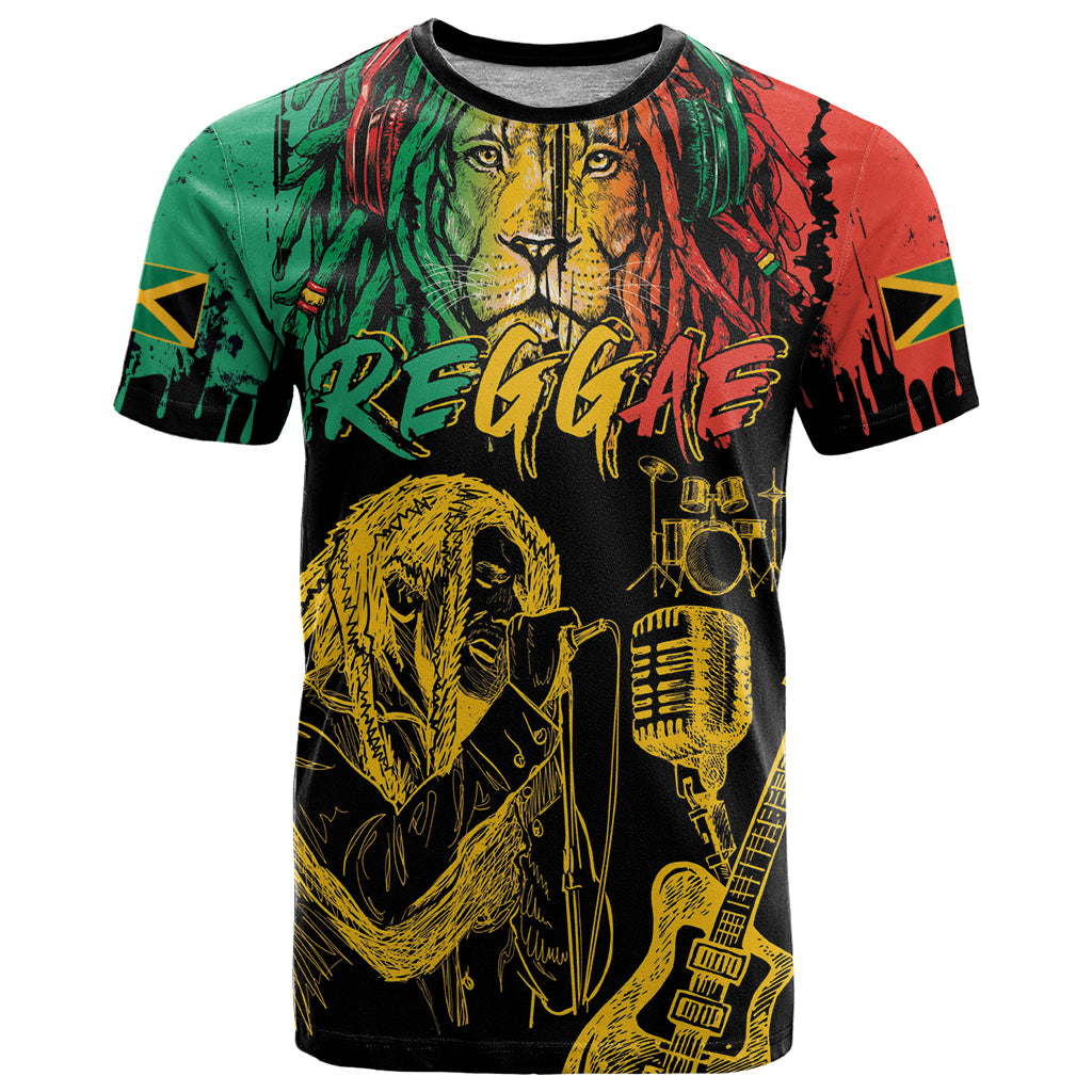International Reggae Day T Shirt Rastafarian Lion and B-Marley Passion - Wonder Print Shop