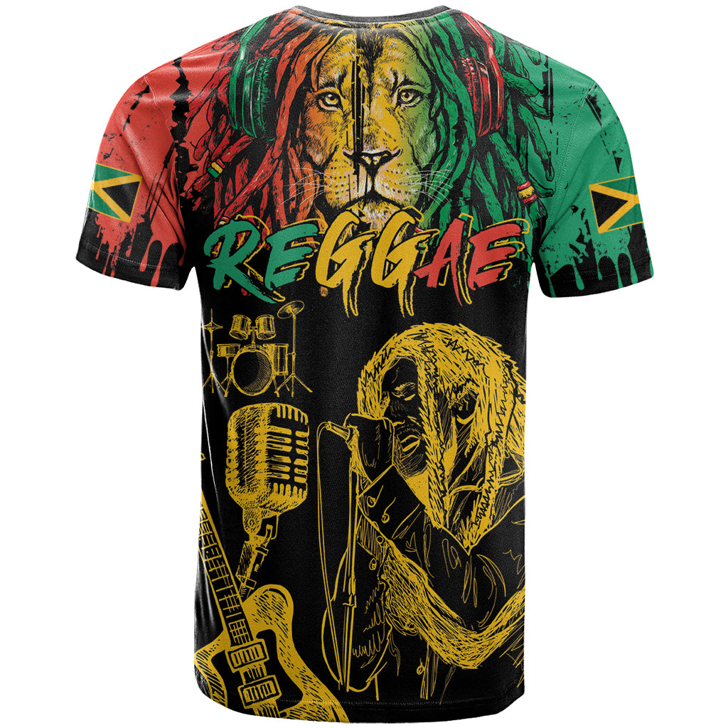 International Reggae Day T Shirt Rastafarian Lion and B-Marley Passion - Wonder Print Shop