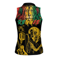 International Reggae Day Women Sleeveless Polo Shirt Rastafarian Lion and B-Marley Passion - Wonder Print Shop
