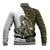 Funny Bigfoot Green Military Texture Fish Baseball Jacket - Wonder Print Shop