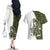 Funny Bigfoot Green Military Texture Fish Couples Matching Off The Shoulder Long Sleeve Dress and Hawaiian Shirt - Wonder Print Shop
