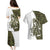Funny Bigfoot Green Military Texture Fish Couples Matching Puletasi and Hawaiian Shirt - Wonder Print Shop