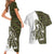 Funny Bigfoot Green Military Texture Fish Couples Matching Short Sleeve Bodycon Dress and Hawaiian Shirt LT03