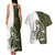 Funny Bigfoot Green Military Texture Fish Couples Matching Tank Maxi Dress and Hawaiian Shirt - Wonder Print Shop