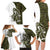 Funny Bigfoot Green Military Texture Fish Family Matching Long Sleeve Bodycon Dress and Hawaiian Shirt - Wonder Print Shop