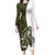 Funny Bigfoot Green Military Texture Fish Family Matching Long Sleeve Bodycon Dress and Hawaiian Shirt - Wonder Print Shop