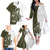 Funny Bigfoot Green Military Texture Fish Family Matching Off The Shoulder Long Sleeve Dress and Hawaiian Shirt - Wonder Print Shop