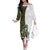 Funny Bigfoot Green Military Texture Fish Family Matching Off The Shoulder Long Sleeve Dress and Hawaiian Shirt - Wonder Print Shop