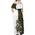 Funny Bigfoot Green Military Texture Fish Family Matching Off Shoulder Maxi Dress and Hawaiian Shirt - Wonder Print Shop