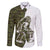 Funny Bigfoot Green Military Texture Fish Family Matching Puletasi and Hawaiian Shirt - Wonder Print Shop