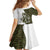 Funny Bigfoot Green Military Texture Fish Family Matching Short Sleeve Bodycon Dress and Hawaiian Shirt - Wonder Print Shop
