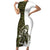 Funny Bigfoot Green Military Texture Fish Family Matching Short Sleeve Bodycon Dress and Hawaiian Shirt - Wonder Print Shop
