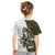 Funny Bigfoot Green Military Texture Fish Kid T Shirt - Wonder Print Shop