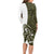 Funny Bigfoot Green Military Texture Fish Long Sleeve Bodycon Dress - Wonder Print Shop