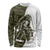 Funny Bigfoot Green Military Texture Fish Long Sleeve Shirt - Wonder Print Shop