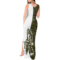 Funny Bigfoot Green Military Texture Fish Tank Maxi Dress - Wonder Print Shop