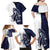 Funny Bigfoot Blue Military Texture Fish Family Matching Off Shoulder Maxi Dress and Hawaiian Shirt - Wonder Print Shop
