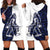 Funny Bigfoot Blue Military Texture Fish Hoodie Dress - Wonder Print Shop
