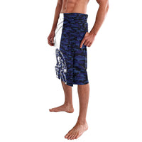 Funny Bigfoot Blue Military Texture Fish Lavalava - Wonder Print Shop