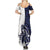 Funny Bigfoot Blue Military Texture Fish Summer Maxi Dress - Wonder Print Shop