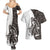 Funny Bigfoot Gray Military Texture Fish Couples Matching Summer Maxi Dress and Hawaiian Shirt - Wonder Print Shop