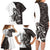 Funny Bigfoot Gray Military Texture Fish Family Matching Long Sleeve Bodycon Dress and Hawaiian Shirt - Wonder Print Shop