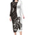 Funny Bigfoot Gray Military Texture Fish Family Matching Long Sleeve Bodycon Dress and Hawaiian Shirt - Wonder Print Shop