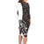 Funny Bigfoot Gray Military Texture Fish Family Matching Long Sleeve Bodycon Dress and Hawaiian Shirt - Wonder Print Shop