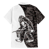 Funny Bigfoot Gray Military Texture Fish Family Matching Mermaid Dress and Hawaiian Shirt - Wonder Print Shop
