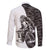 Funny Bigfoot Gray Military Texture Fish Family Matching Off The Shoulder Long Sleeve Dress and Hawaiian Shirt - Wonder Print Shop