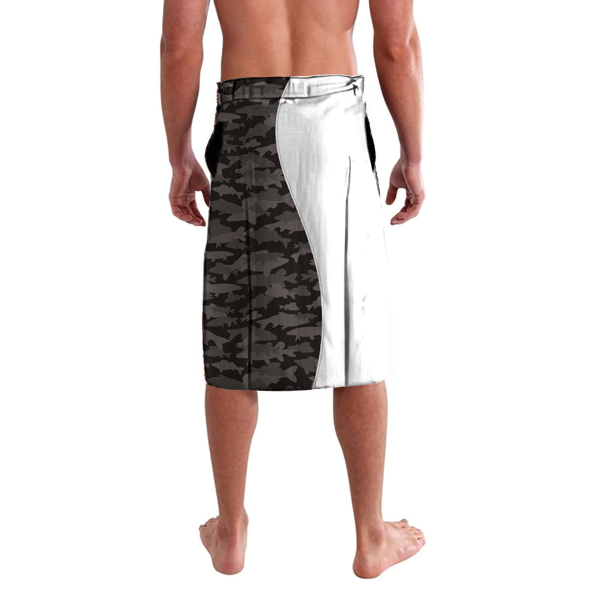 Funny Bigfoot Gray Military Texture Fish Lavalava - Wonder Print Shop