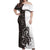 Funny Bigfoot Gray Military Texture Fish Off Shoulder Maxi Dress - Wonder Print Shop