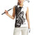 Funny Bigfoot Gray Military Texture Fish Women Sleeveless Polo Shirt - Wonder Print Shop