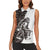 Funny Bigfoot Gray Military Texture Fish Women Sleeveless Polo Shirt - Wonder Print Shop