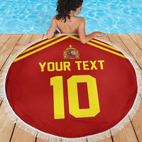 Custom Spain Football 2024 Road To The Champion Beach Blanket Vamos a Espana - Wonder Print Shop