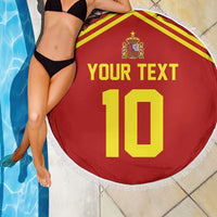 Custom Spain Football 2024 Road To The Champion Beach Blanket Vamos a Espana - Wonder Print Shop