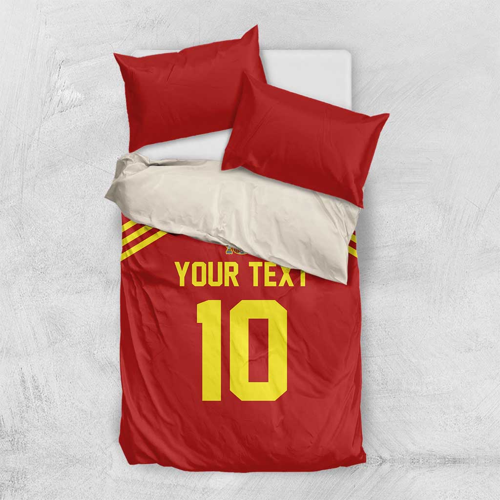 Custom Spain Football 2024 Road To The Champion Bedding Set Vamos a Espana - Wonder Print Shop