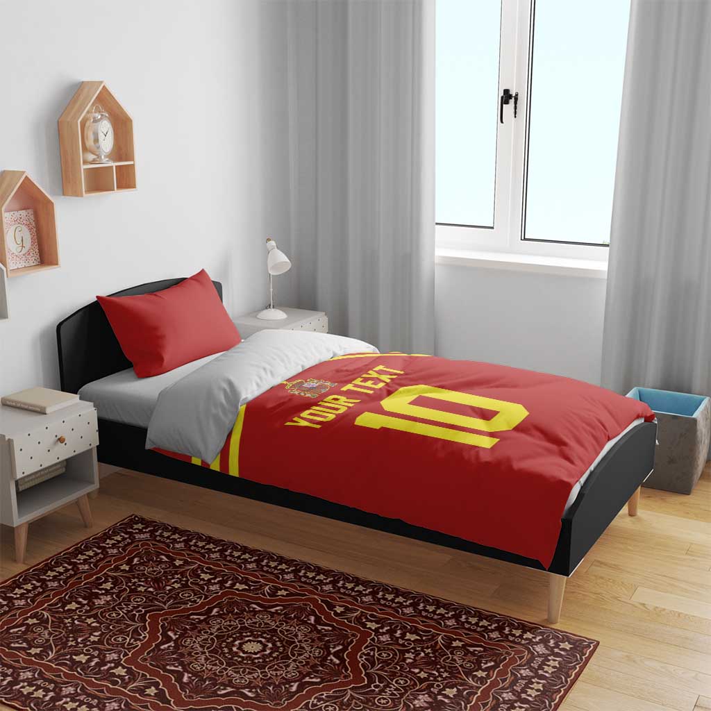 Custom Spain Football 2024 Road To The Champion Bedding Set Vamos a Espana - Wonder Print Shop