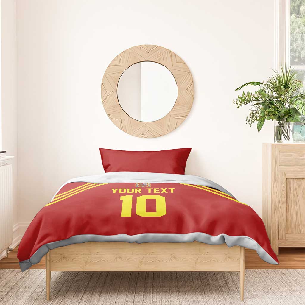 Custom Spain Football 2024 Road To The Champion Bedding Set Vamos a Espana - Wonder Print Shop