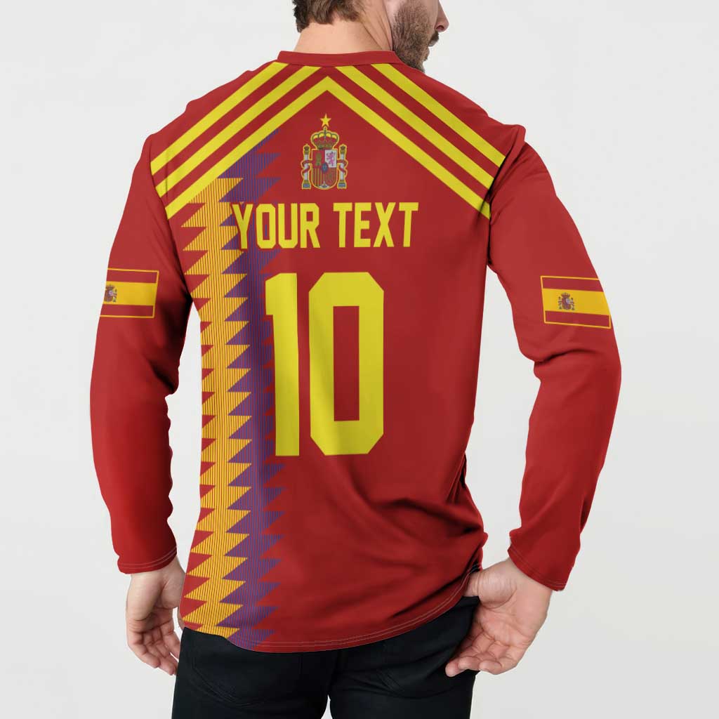 Custom Spain Football 2024 Road To The Champion Button Sweatshirt Vamos a Espana - Wonder Print Shop