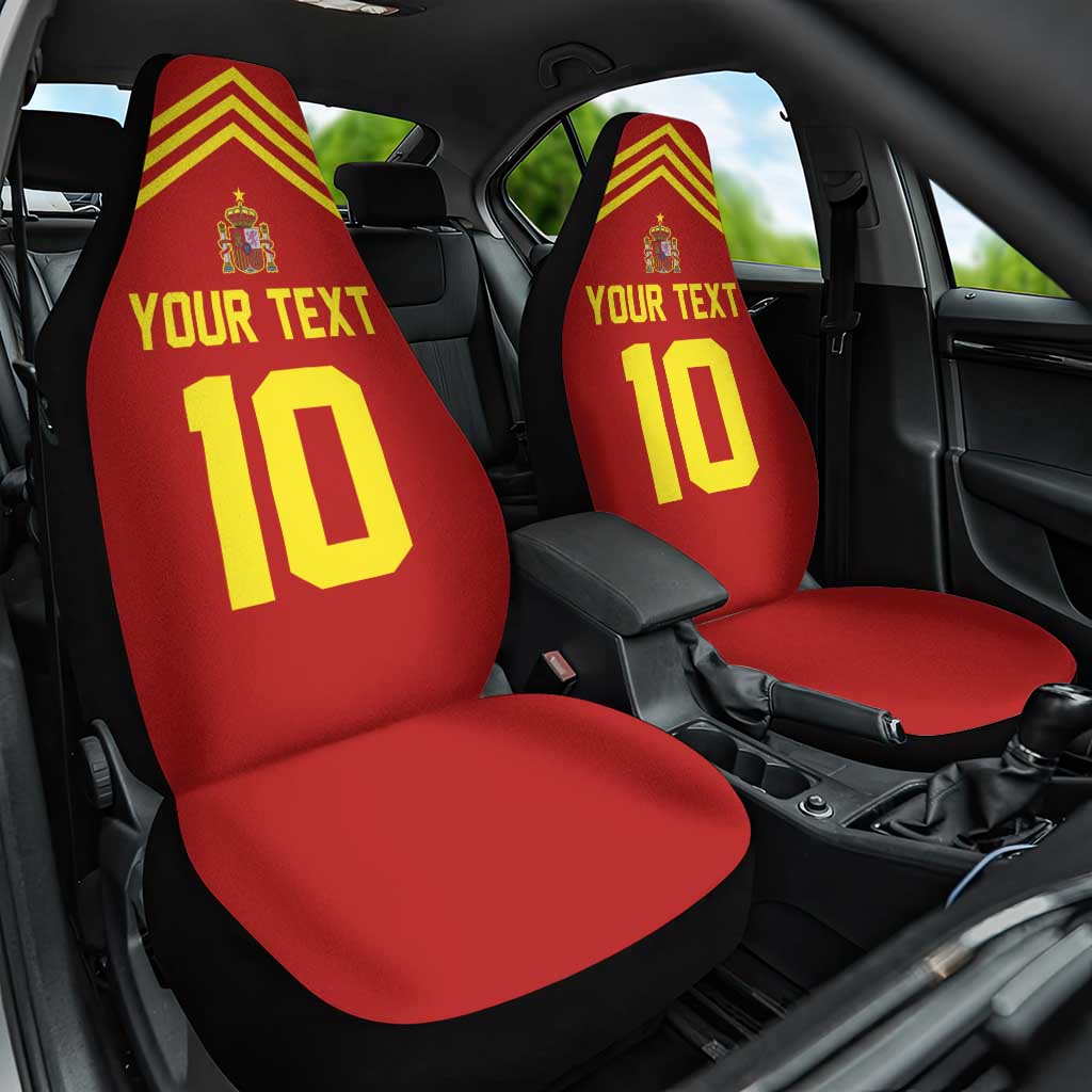 Custom Spain Football 2024 Road To The Champion Car Seat Cover Vamos a Espana - Wonder Print Shop