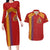 Custom Spain Football 2024 Road To The Champion Couples Matching Long Sleeve Bodycon Dress and Hawaiian Shirt Vamos a Espana - Wonder Print Shop