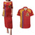 Custom Spain Football 2024 Road To The Champion Couples Matching Puletasi and Hawaiian Shirt Vamos a Espana - Wonder Print Shop