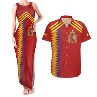 Custom Spain Football 2024 Road To The Champion Couples Matching Tank Maxi Dress and Hawaiian Shirt Vamos a Espana - Wonder Print Shop