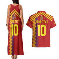 Custom Spain Football 2024 Road To The Champion Couples Matching Tank Maxi Dress and Hawaiian Shirt Vamos a Espana - Wonder Print Shop