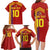 Custom Spain Football 2024 Road To The Champion Family Matching Long Sleeve Bodycon Dress and Hawaiian Shirt Vamos a Espana - Wonder Print Shop