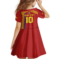 Custom Spain Football 2024 Road To The Champion Family Matching Off The Shoulder Long Sleeve Dress and Hawaiian Shirt Vamos a Espana - Wonder Print Shop